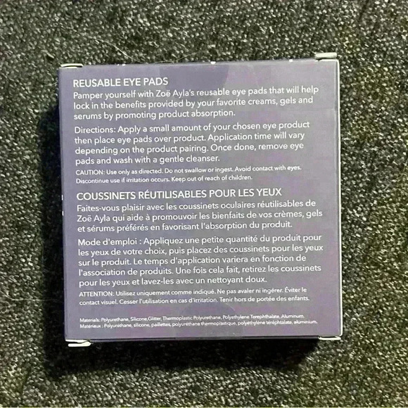 NWT Zoe Ayla Silicon Reusable Eye Mask Pads Add Serum Self Care 2-Pack In Box - Picture 2 of 6